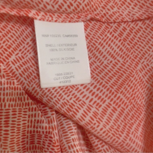 Joie Edalette Silk Tie Front Sleeveless Button Up Tank Orange Size S - Picture 7 of 10